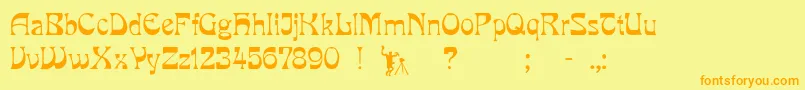 Milo Font – Orange Fonts on Yellow Background