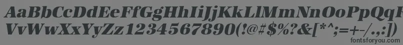 Czcionka AntiquastdHeavyItalic – czarne czcionki na szarym tle