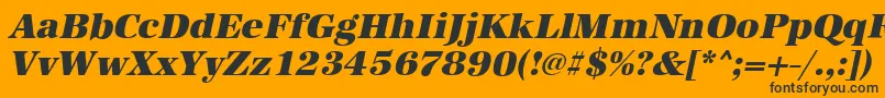 AntiquastdHeavyItalic Font – Black Fonts on Orange Background