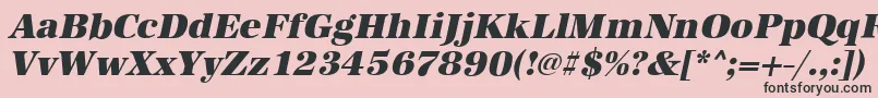 Шрифт AntiquastdHeavyItalic – чёрные шрифты на розовом фоне