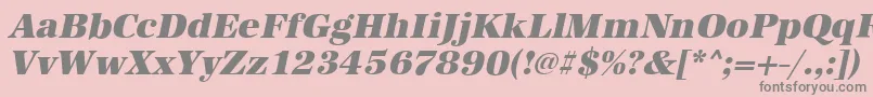 Шрифт AntiquastdHeavyItalic – серые шрифты на розовом фоне