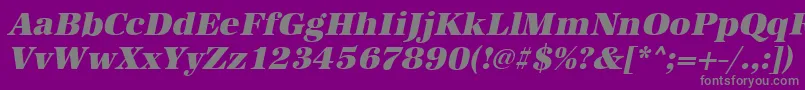 AntiquastdHeavyItalic Font – Gray Fonts on Purple Background