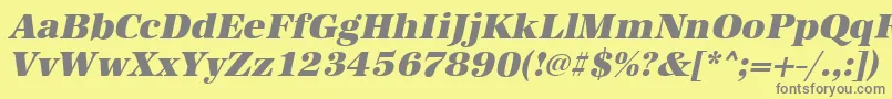 fuente AntiquastdHeavyItalic – Fuentes Grises Sobre Fondo Amarillo