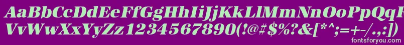 AntiquastdHeavyItalic Font – Green Fonts on Purple Background