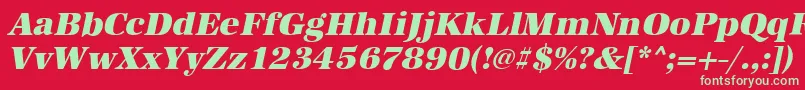 AntiquastdHeavyItalic Font – Green Fonts on Red Background