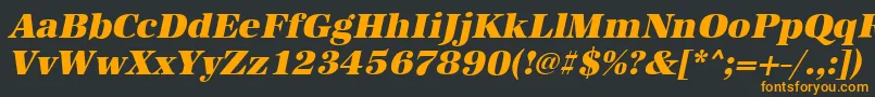 AntiquastdHeavyItalic Font – Orange Fonts on Black Background