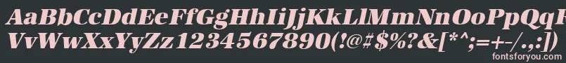 フォントAntiquastdHeavyItalic – 黒い背景にピンクのフォント