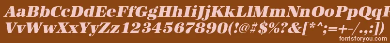 AntiquastdHeavyItalic Font – Pink Fonts on Brown Background