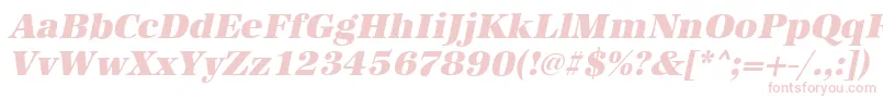 AntiquastdHeavyItalic Font – Pink Fonts on White Background