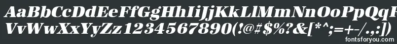 Шрифт AntiquastdHeavyItalic – белые шрифты на чёрном фоне