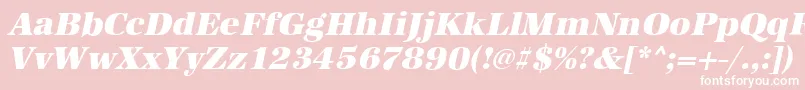 AntiquastdHeavyItalic-Schriftart – Weiße Schriften auf rosa Hintergrund