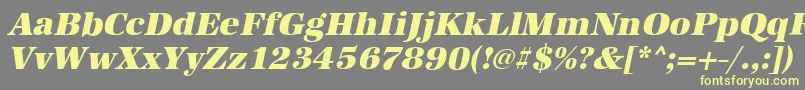 Шрифт AntiquastdHeavyItalic – жёлтые шрифты на сером фоне