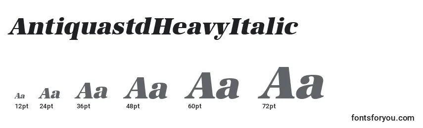 Размеры шрифта AntiquastdHeavyItalic