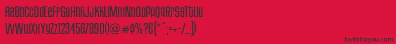 HousegothicLightfour Font – Black Fonts on Red Background