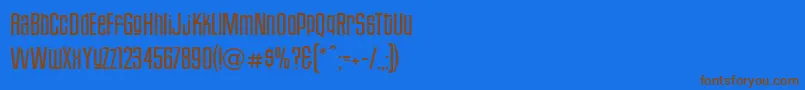 HousegothicLightfour Font – Brown Fonts on Blue Background