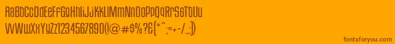 HousegothicLightfour Font – Brown Fonts on Orange Background