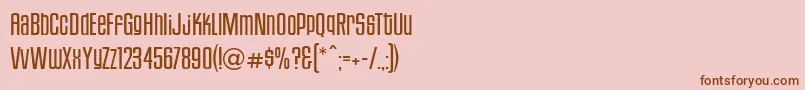 HousegothicLightfour Font – Brown Fonts on Pink Background