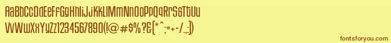 HousegothicLightfour Font – Brown Fonts on Yellow Background