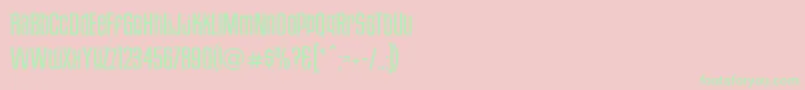 HousegothicLightfour Font – Green Fonts on Pink Background