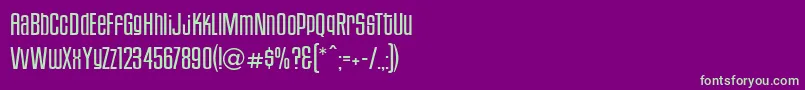HousegothicLightfour Font – Green Fonts on Purple Background