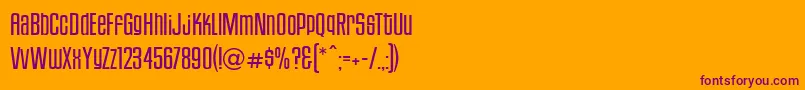 HousegothicLightfour Font – Purple Fonts on Orange Background