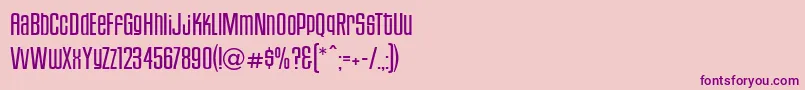 HousegothicLightfour Font – Purple Fonts on Pink Background