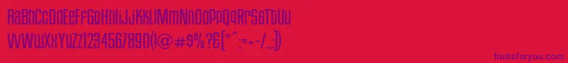HousegothicLightfour Font – Purple Fonts on Red Background