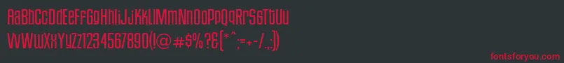 HousegothicLightfour Font – Red Fonts on Black Background