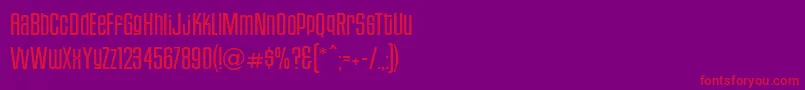 HousegothicLightfour Font – Red Fonts on Purple Background