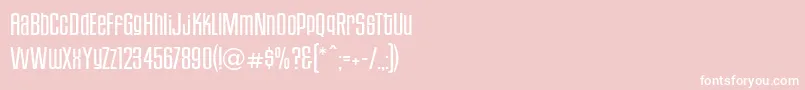 Saiba mais sobre a fonte HousegothicLightfour Fonte HousegothicLightfour – fontes brancas em um fundo rosa