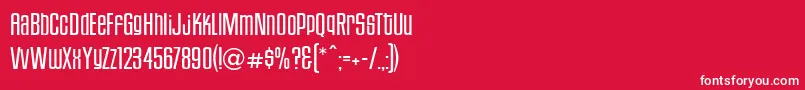 HousegothicLightfour Font – White Fonts on Red Background