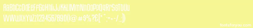 HousegothicLightfour Font – White Fonts on Yellow Background