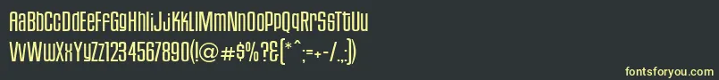 HousegothicLightfour Font – Yellow Fonts on Black Background