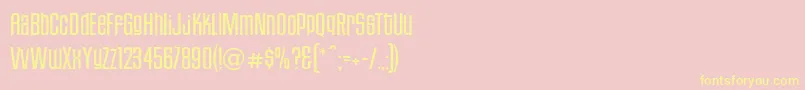 HousegothicLightfour Font – Yellow Fonts on Pink Background
