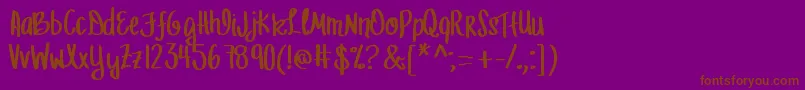 MrfLetFreedomRing Font – Brown Fonts on Purple Background