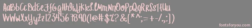 MrfLetFreedomRing Font – Pink Fonts on Gray Background
