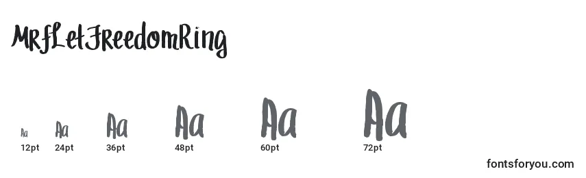 Größen der Schriftart MrfLetFreedomRing (111094)