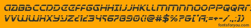 Universaljacklaserital Font – Black Fonts on Orange Background