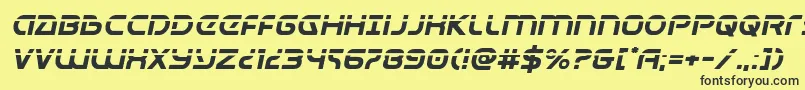 Universaljacklaserital Font – Black Fonts on Yellow Background