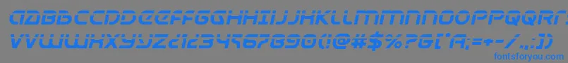 Universaljacklaserital Font – Blue Fonts on Gray Background