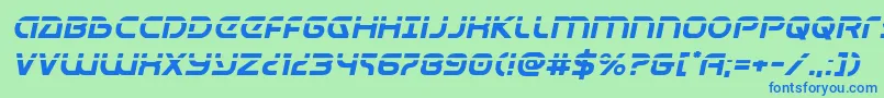 Universaljacklaserital Font – Blue Fonts on Green Background