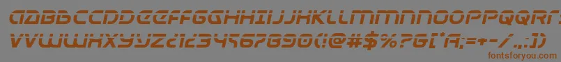 Universaljacklaserital Font – Brown Fonts on Gray Background