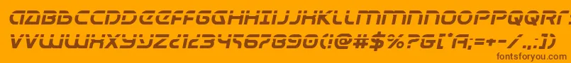 Universaljacklaserital Font – Brown Fonts on Orange Background