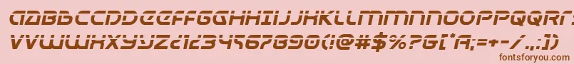 Universaljacklaserital Font – Brown Fonts on Pink Background