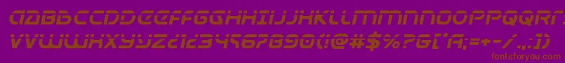 Universaljacklaserital Font – Brown Fonts on Purple Background