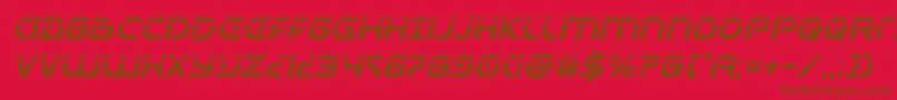 Universaljacklaserital Font – Brown Fonts on Red Background