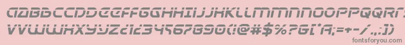 Universaljacklaserital Font – Gray Fonts on Pink Background