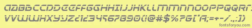 Universaljacklaserital Font – Gray Fonts on Yellow Background