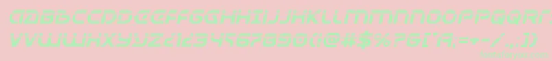 Universaljacklaserital Font – Green Fonts on Pink Background