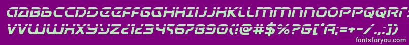 Universaljacklaserital Font – Green Fonts on Purple Background